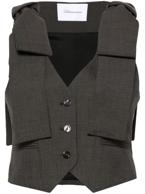 Blumarine bow-detail vest