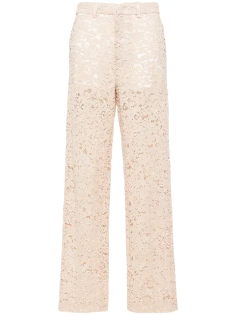 Blumarine corded-lace trousers