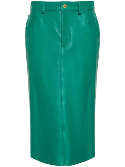 Jupe mi-longue à logo embossé - Blumarine - Modalova