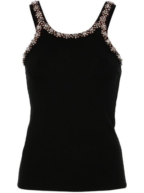 PINKO crystal-embroidery tank top