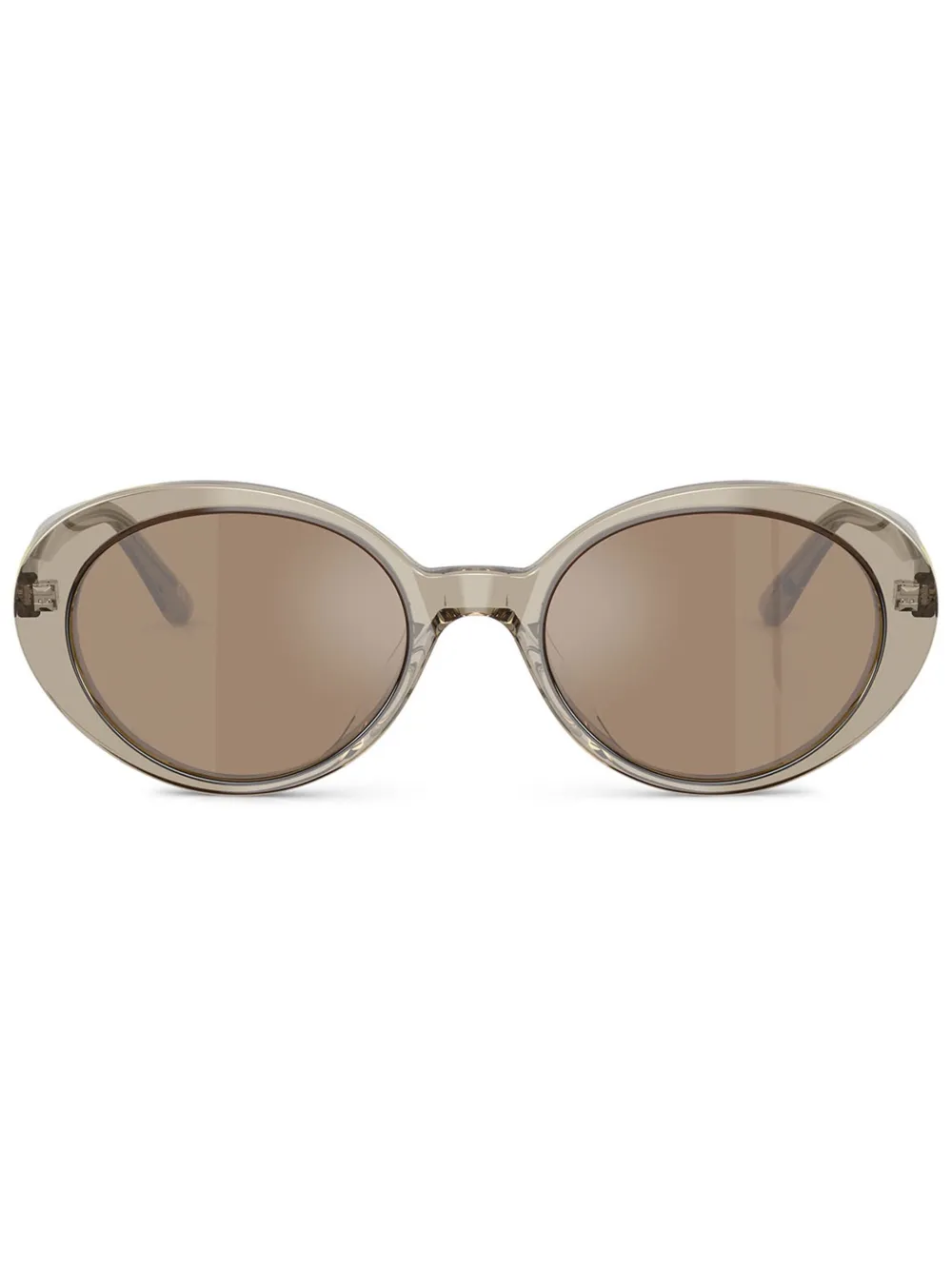 Oliver Peoples Zonnebril met doorzichtig rond montuur Groen