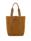 JW Anderson logo-patch two-tone canvas tote bag - Brown