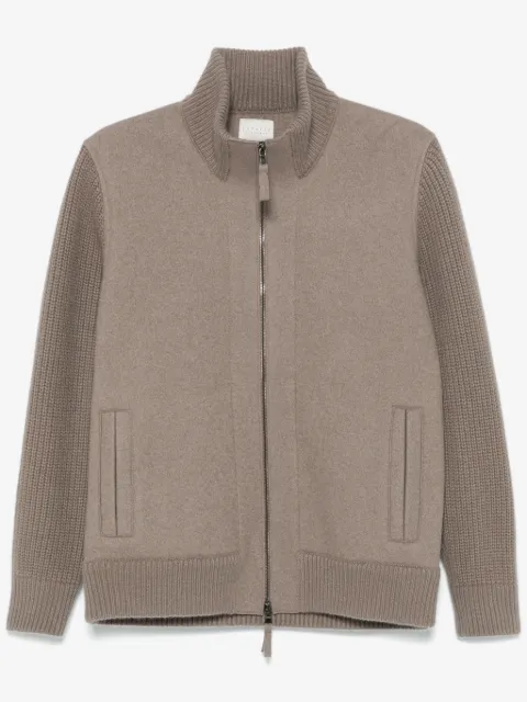 LUNARIA CASHMERE Jacke mit Kontrasteinsätzen