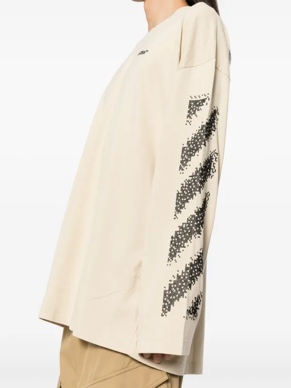 Off-White ロゴ ロングTシャツ | ニュートラル | FARFETCH JP