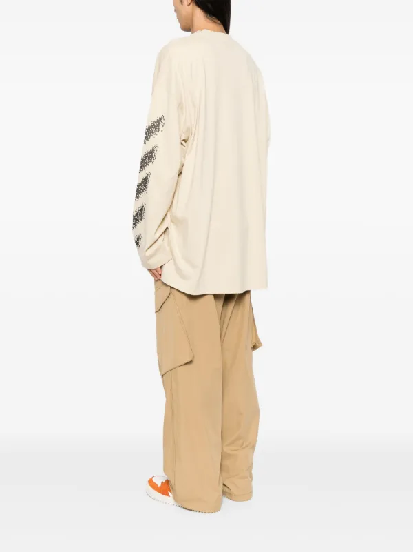 Off-White ロゴ ロングTシャツ | ニュートラル | FARFETCH JP
