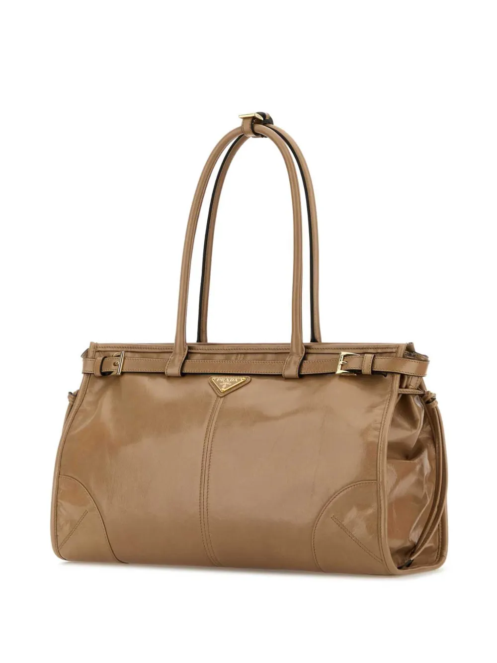 Prada Leren shopper Beige