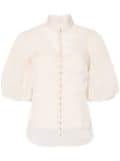 ZIMMERMANN pleated button blouse - Neutrals