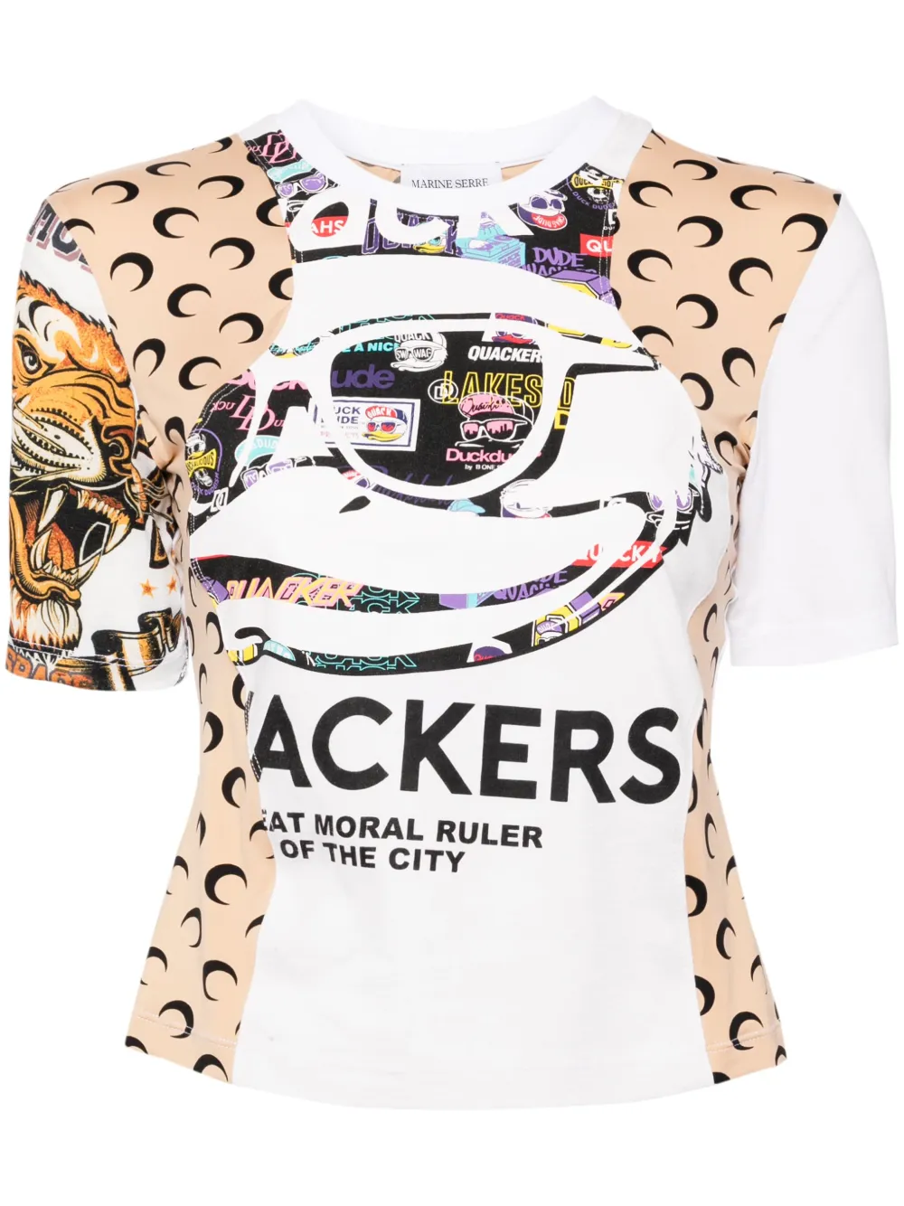 Marine Serre T-shirt met grafische print Wit