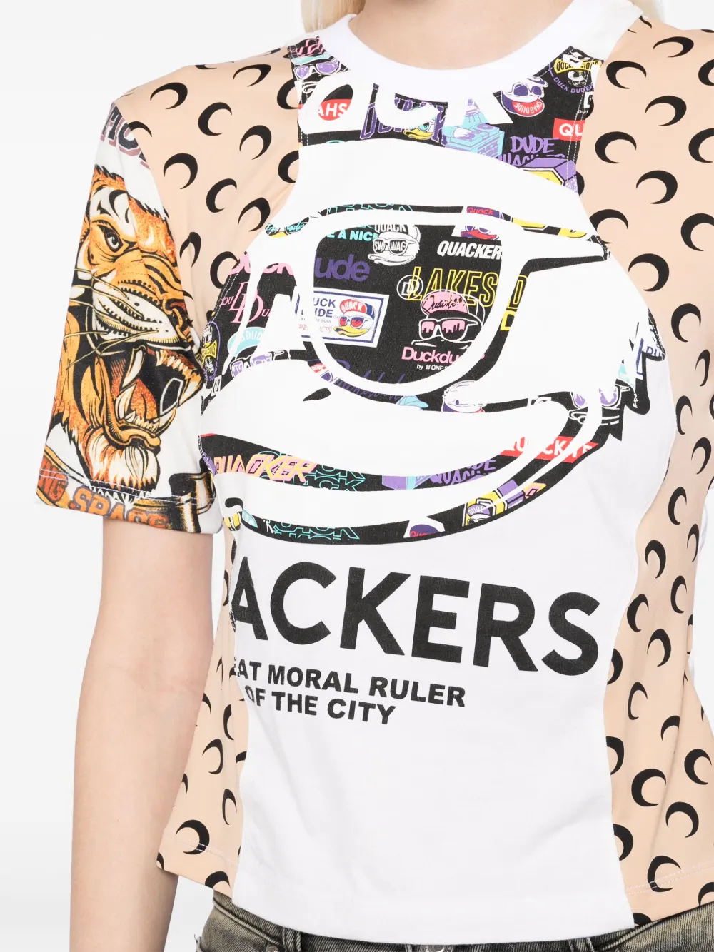Marine Serre T-shirt met grafische print Wit