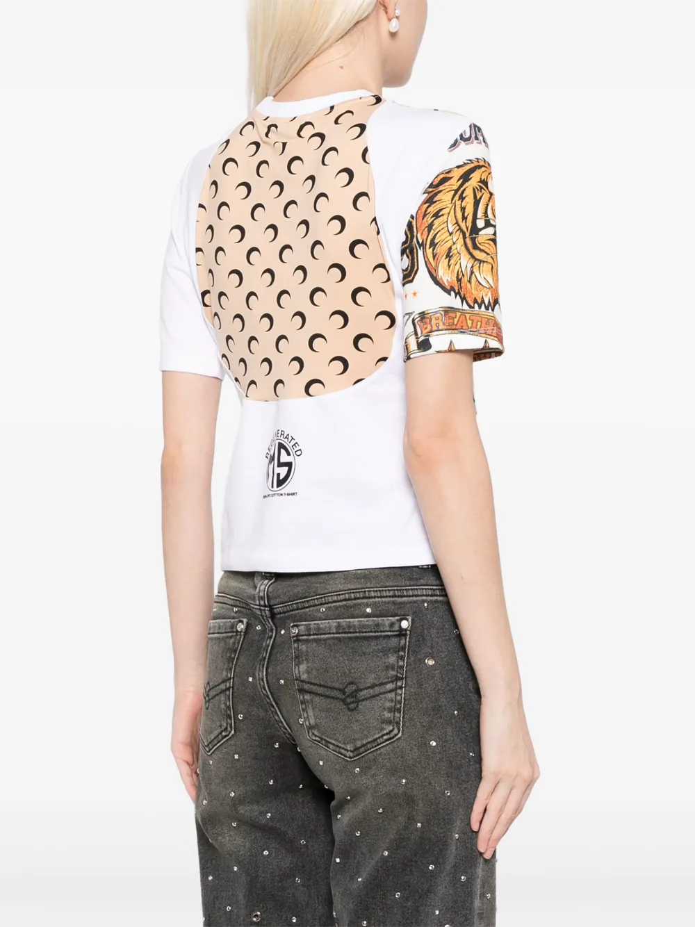 Marine Serre T-shirt met grafische print Wit