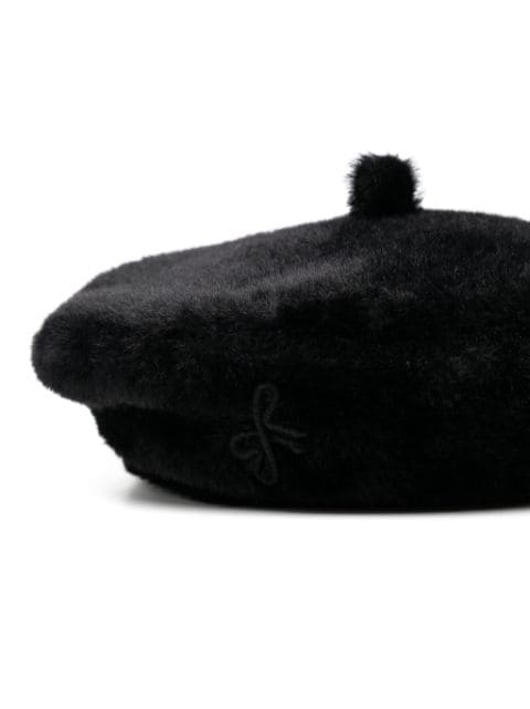 faux-fur beret