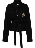 BAPY BY *A BATHING APE® logo pin denim jacket - Black