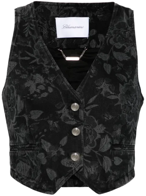 Blumarine floral-pattern vest