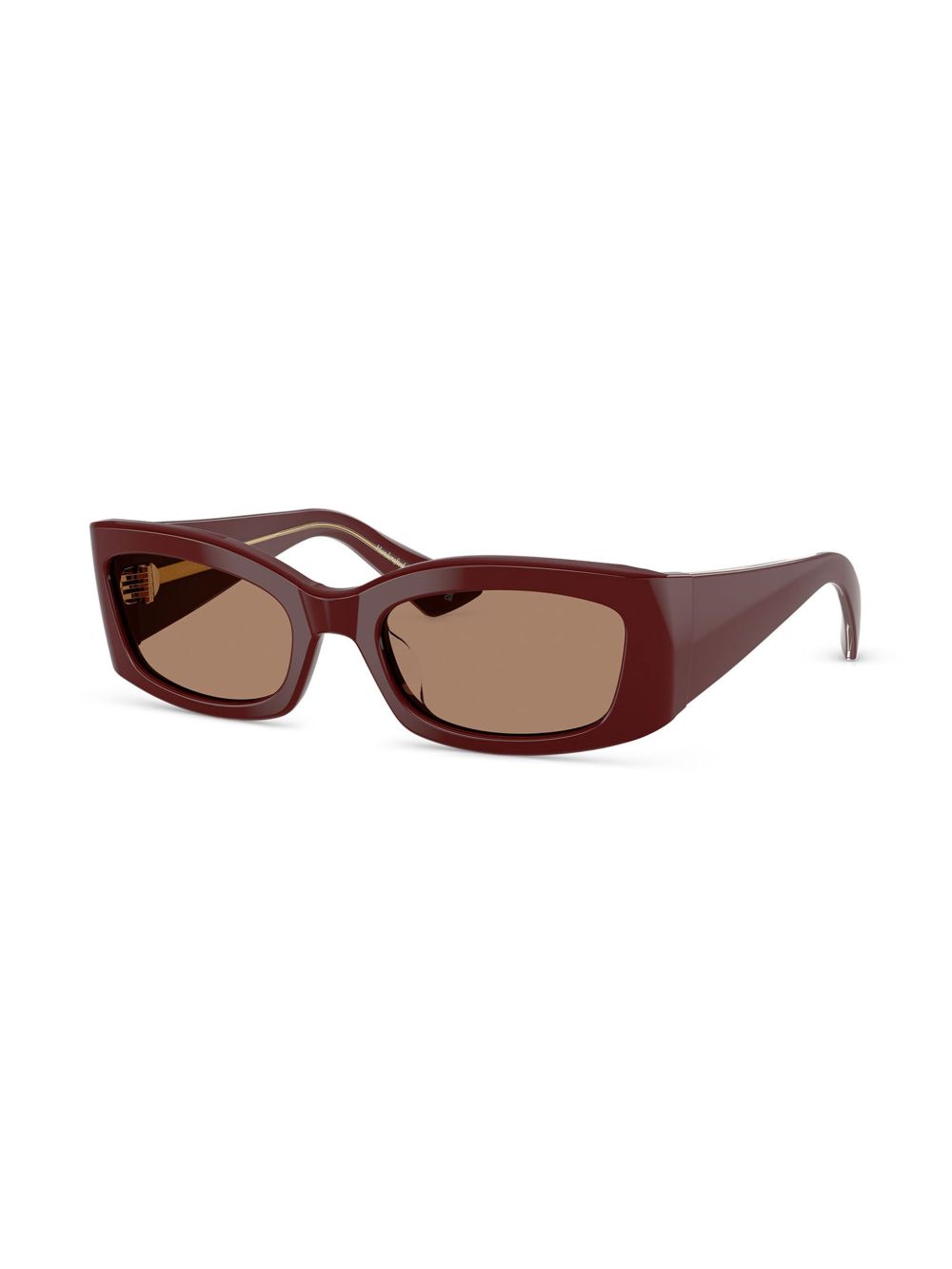 Oliver Peoples 1993 C zonnebril met rechthoekig montuur - Rood