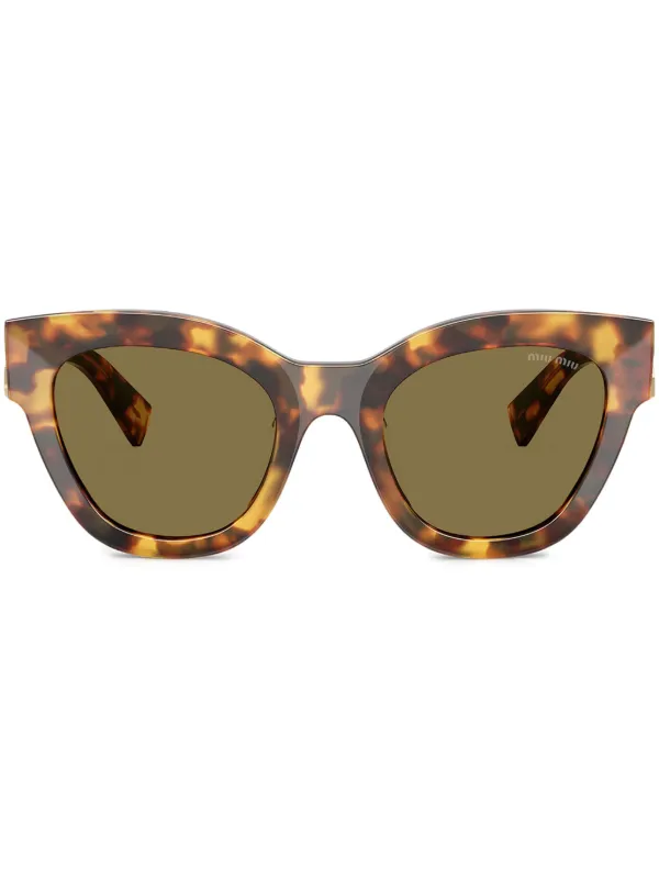Miu Miu Eyewear オーバーサイズフレーム サングラス | ブラウン