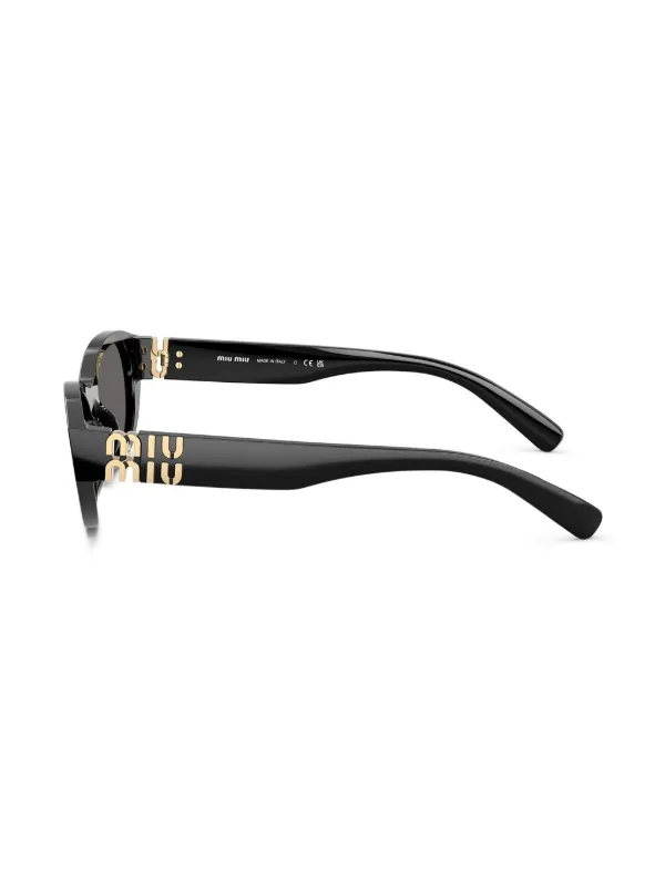 Miu Miu Eyewear oval-frame Sunglasses | Black | FARFETCH Miu Miu Eyewear oval-frame Sunglasses | Black | FARFETCH