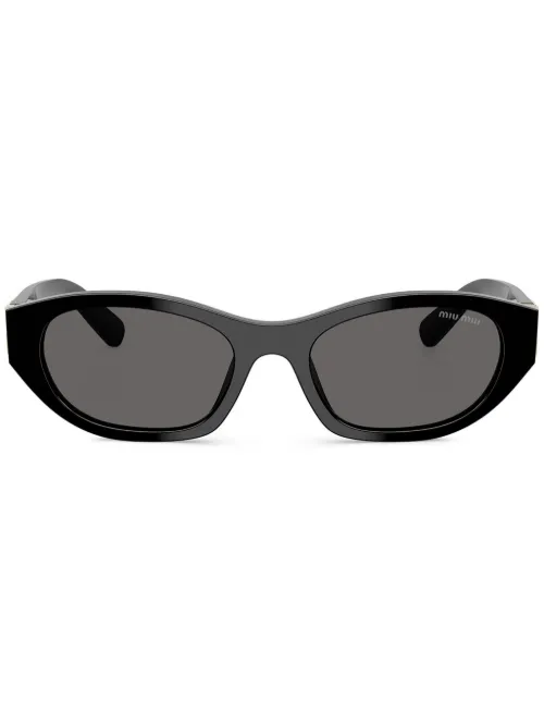 Lunettes de soleil à monture ovale - Miu Miu Eyewear - Modalova