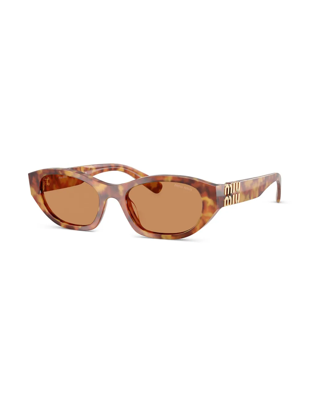 Miu Miu Eyewear Zonnebril met schilpadschild design - Bruin