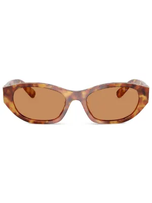 Miu Miu Eyewear Miu Regard サングラス | ブラウン | FARFETCH JP
