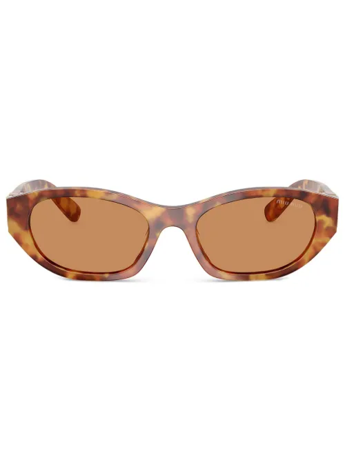 Lunettes de soleil à monture effet écaille de tortue - Miu Miu Eyewear - Modalova