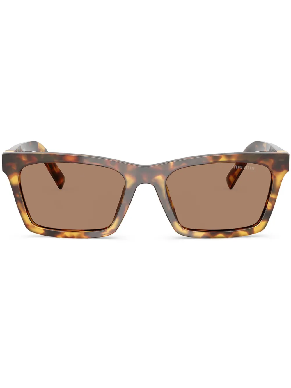 Miu Eyewear Zonnebril met vierkant montuur Bruin