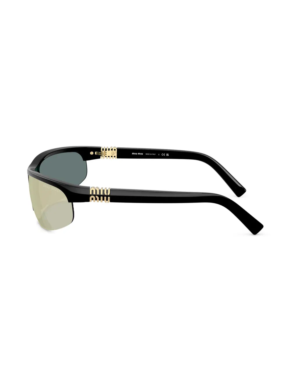 Miu Eyewear Zonnebril met oversized montuur Zwart