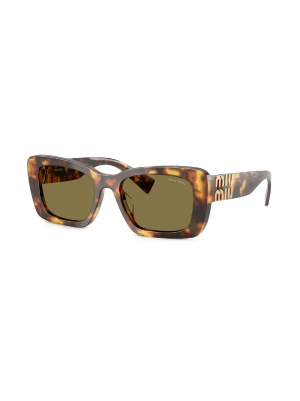 Miu Miu Eyewear オーバーサイズフレーム サングラス | ブラウン