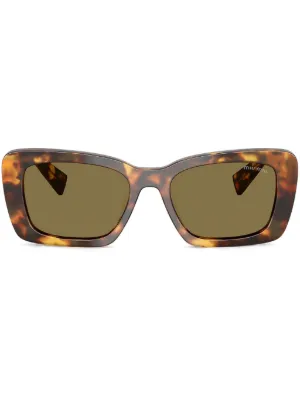 PRADA オーバーサイズサングラス ダークブラウン Prada Eyewear Prada PR 19ZS オーバーサイズ サングラス | ブラウン