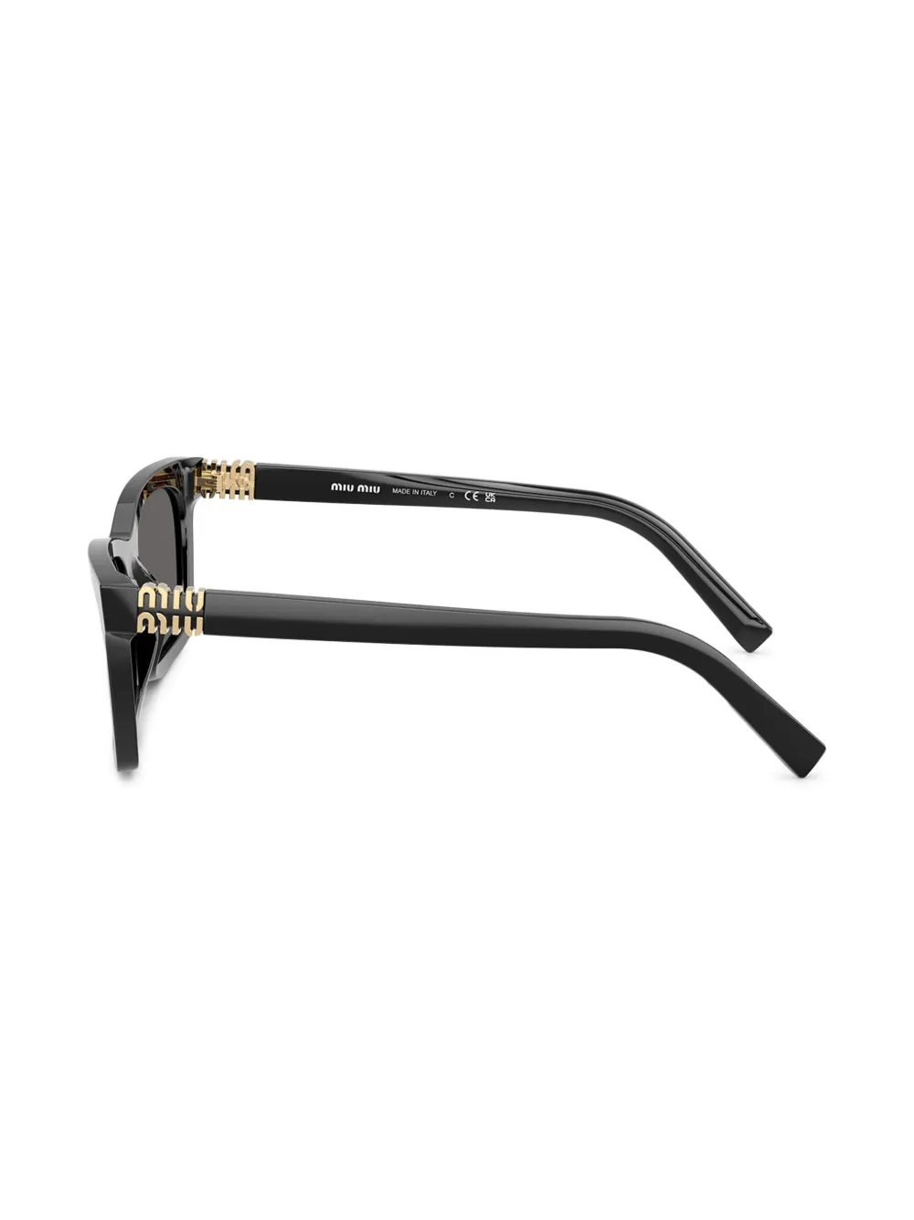 Miu Eyewear Zonnebril met vierkant montuur Zwart