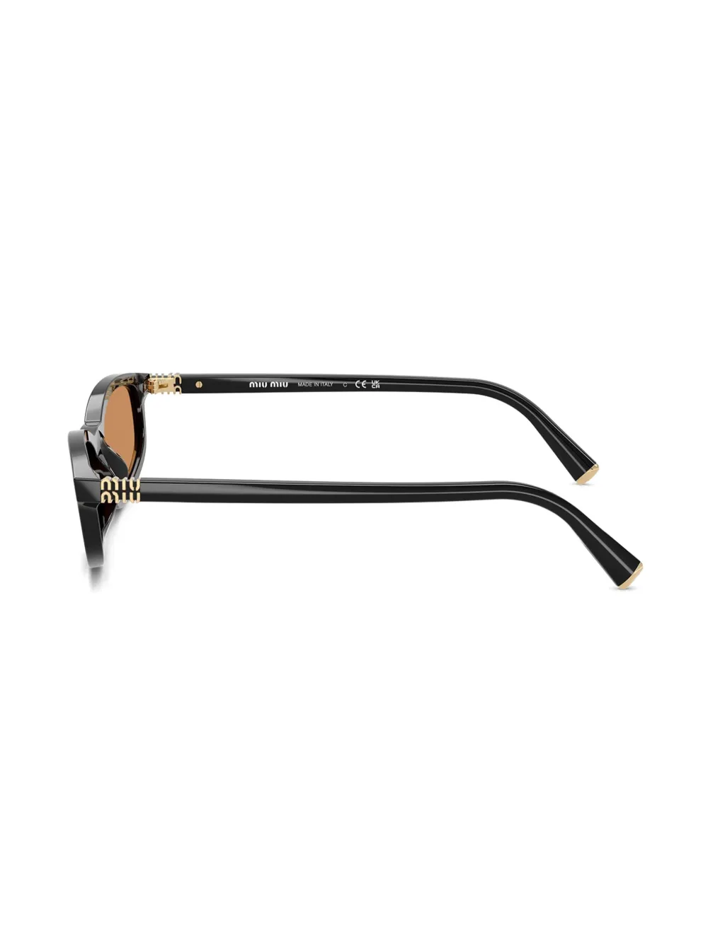 Miu Eyewear Zonnebril met ovalen montuur Zwart