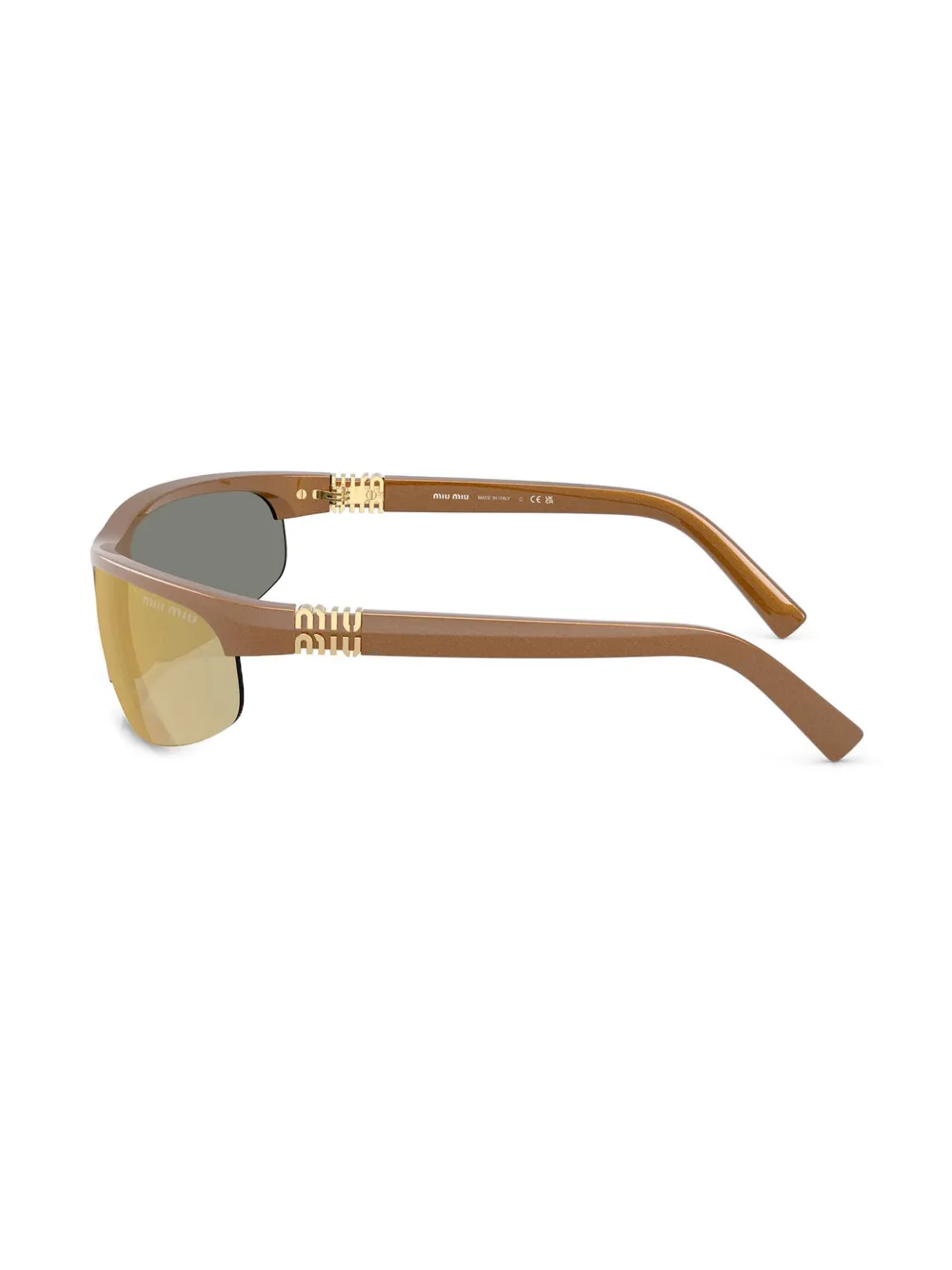 Miu Eyewear Zonnebril met oversized montuur Bruin