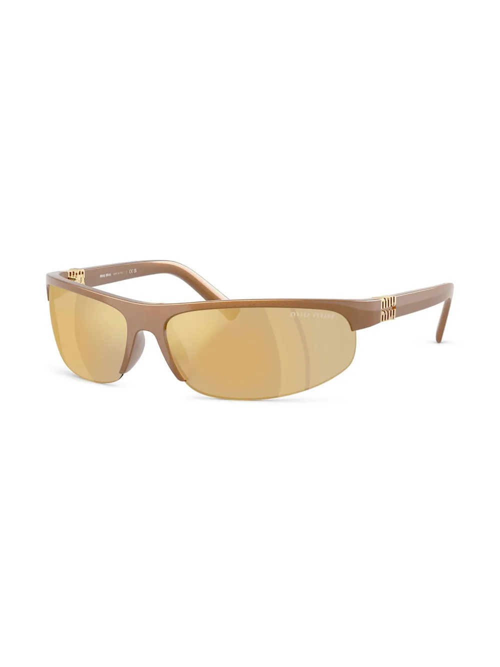 Miu Miu Eyewear Zonnebril met oversized montuur - Bruin