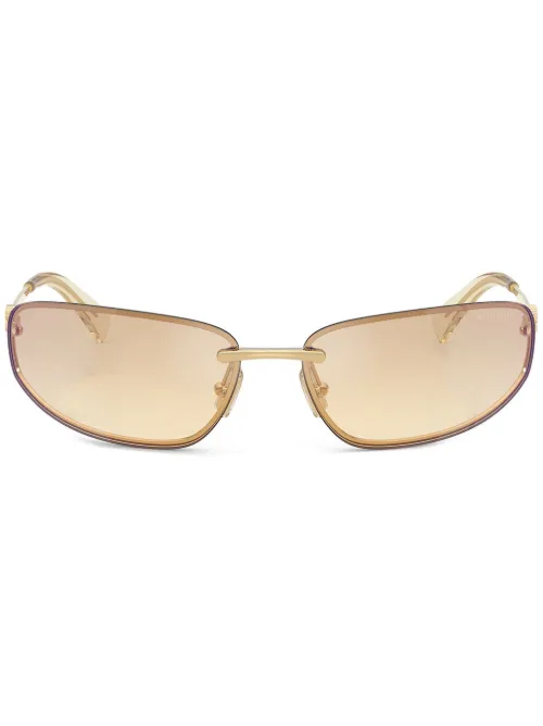 Lunettes de soleil à monture géométrique - Miu Miu Eyewear - Modalova