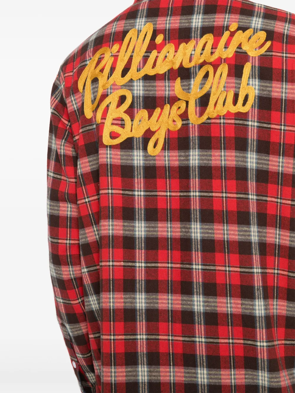 Billionaire Boys Club Geruit overhemd met logoprint Rood