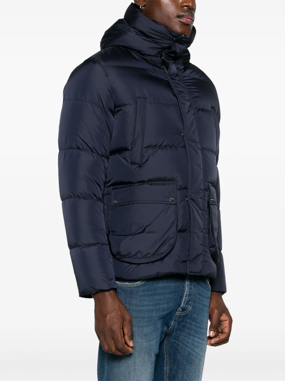 Herno Donsjack met capuchon Blauw