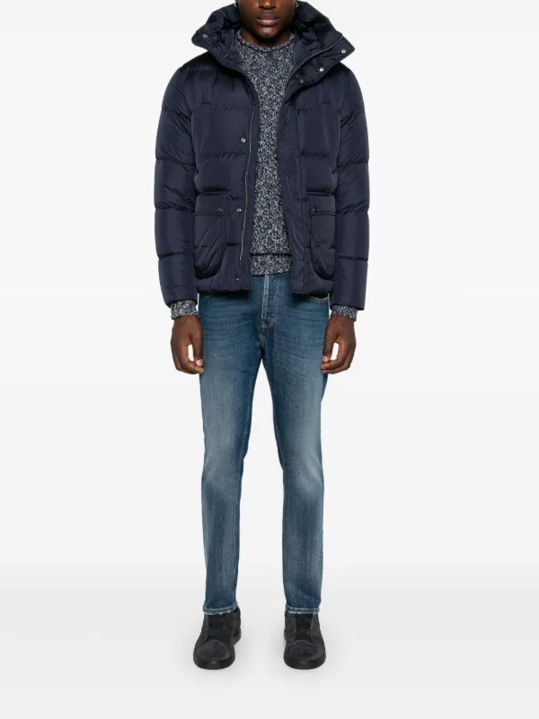 Herno フーデッド パデッドジャケット | ブルー | FARFETCH JP Herno フーデッド パデッドジャケット | ブルー | FARFETCH JP