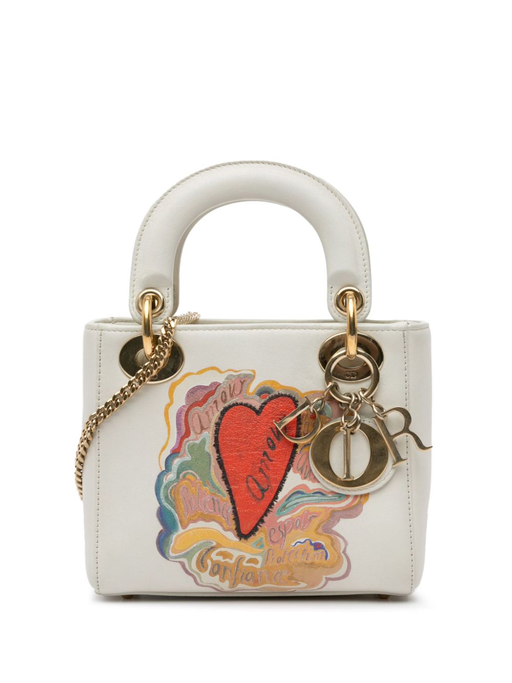 Christian Dior Pre-Owned 2018 x Niki De Saint Phalle Dioramour Mini Lady Dior satchel - White