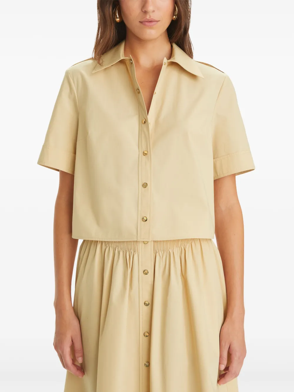 Tory Burch Short-sleeve Shirt In Nude