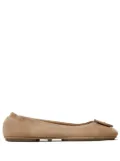 Tory Burch Minnie ballerina shoes - Brown