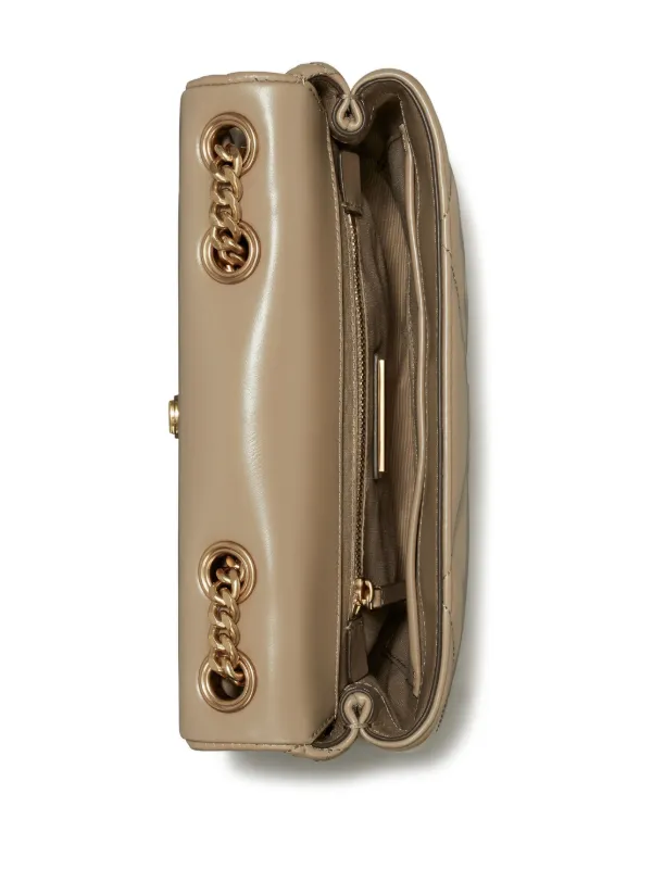 Tory Burch Small Kira diamond quilted Convertible Shoulder Bag Neutrals FARFETCH AZ