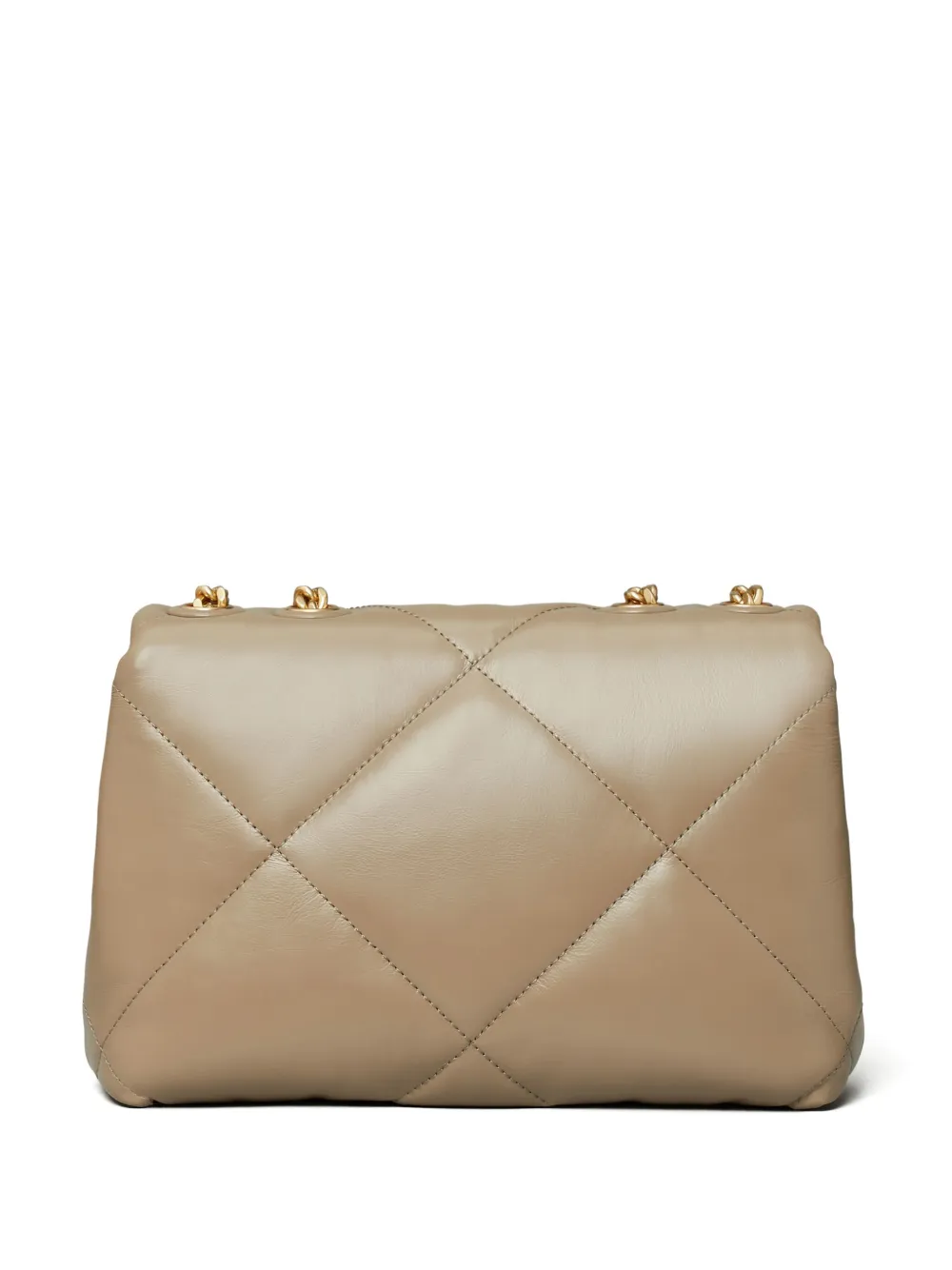 Tory Burch Kleine Kira diamantvormig gevoerde verstelbare schoudertas Beige