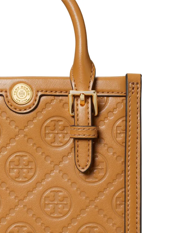 Tory burch brown leather tote outlet