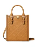 Tory Burch mini T-monogram leather tote bag - Brown