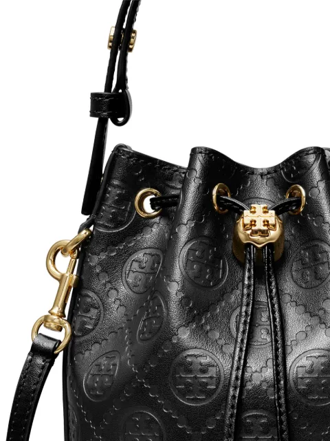 Tory Burch mini monogram-embossed bucket bag 158530001 - 3