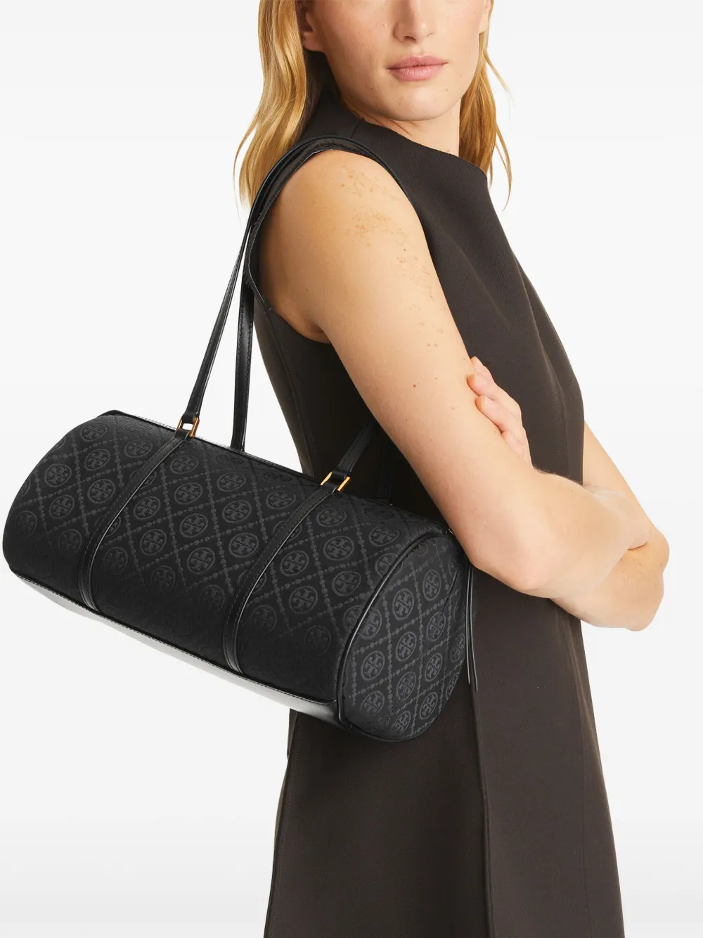 Tory Burch T Monogram shoulder bag - Zwart