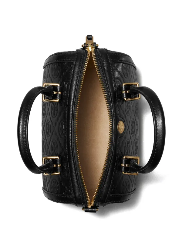 Tory Burch Petite T Monogram Barrel Bag Black FARFETCH IE