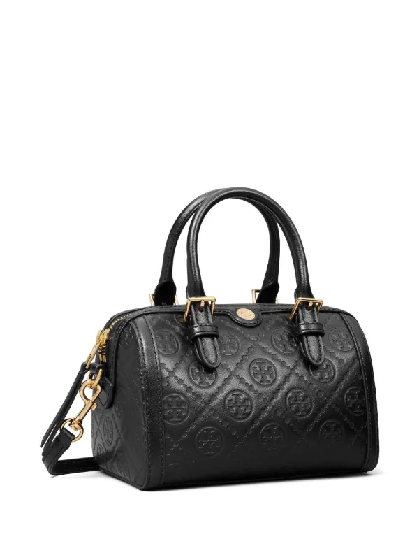 Tory Burch Petite T Monogram Barrel Bag Black FARFETCH IE