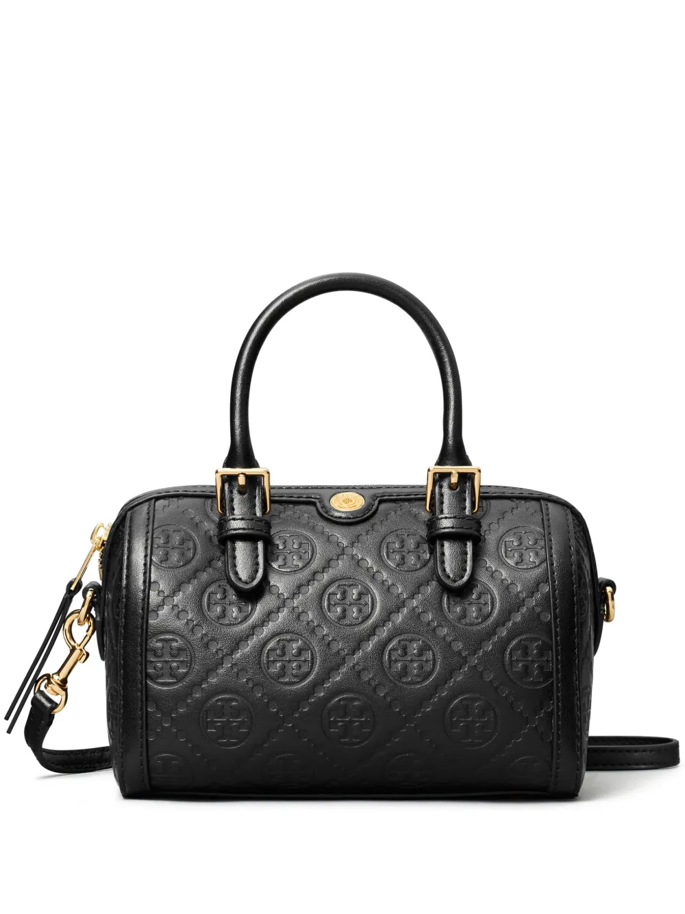 Tory Burch T Monogram バレルバッグ プチ - ブラック Tory Burch T Monogram バレルバッグ プチ - ブラック