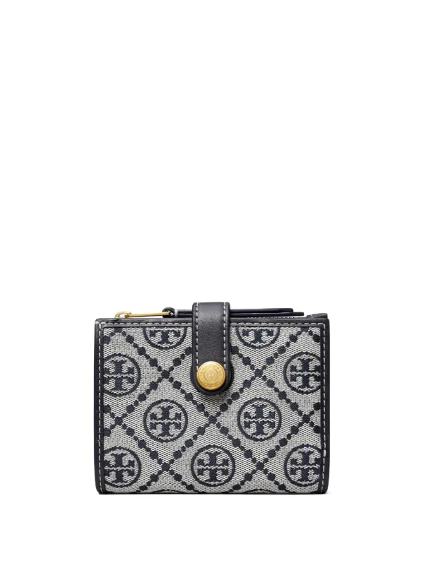 Tory Burch T Monogram bi-fold Wallet | Blue | FARFETCH