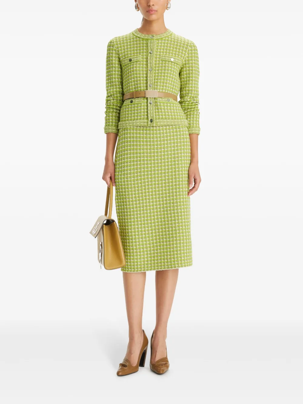 Tory Burch Kendra vest met jacquard - Groen